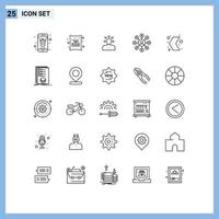 Universal Icon Symbols Group of 25 Modern Lines of chain money wheat user human Editable Vector Design Elements