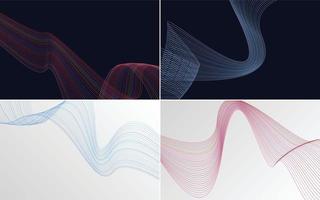 modern wave curve abstract presentation background Pack vector