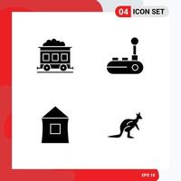 Modern Set of Solid Glyphs Pictograph of pollution house controller joy pad shack Editable Vector Design Elements