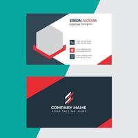 plantillas de diseño de tarjetas de presentación limpias y creativas modernas de doble cara y tarjetas de contacto de identificación de visita exclusivas y coloridas de primera calidad, vector