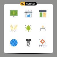 paquete de iconos de vector de stock de 9 signos y símbolos de línea para columnas de jardín de otoño elementos de diseño de vector editables por el usuario agrícola