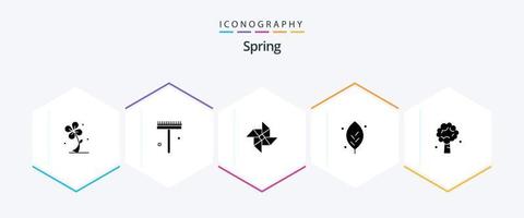 Spring 25 Glyph icon pack including apple. spring. shovel. nature. ecology vector