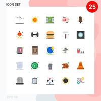 Set of 25 Modern UI Icons Symbols Signs for ice cream card ground easter passboard Editable Vector Design Elements