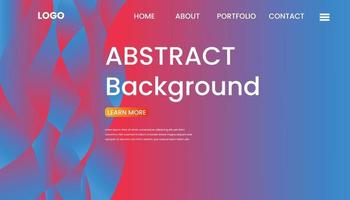 Abstract background Landing page free Vector