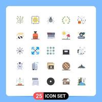 Modern Set of 25 Flat Colors Pictograph of creative stare operation feature indian Editable Vector Design Elements