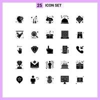 paquete de iconos de vector de stock de 25 signos y símbolos de línea para el menú de negocios de restaurante de brócoli elementos de diseño de vector editables de Internet