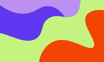 Vector Abstract Background Wavy Bright Colors. Landscape Banner