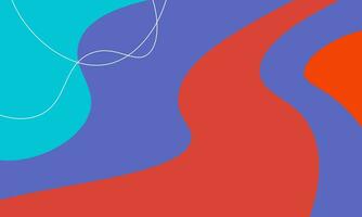 Vector Abstract Background Red and Blue Colors. Landscape Banner