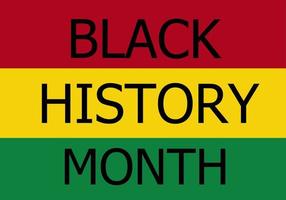 black history month banner with red, yellow and green background vector