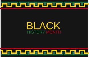 background banner black history mont with typical African frame vector