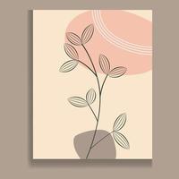 mano minimalista creativa dibujar fondo de arte abstracto. ilustraciones estéticas modernas. colección de estilo bohemio de diseño artístico contemporáneo para decoración de paredes, postales, carteles y folletos. vector