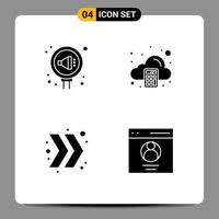 Set of Modern UI Icons Symbols Signs for management arrow relation arithmetic right Editable Vector Design Elements