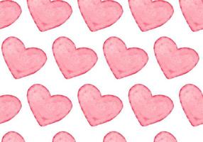 Seamless pattern of watercolor hearts. vector