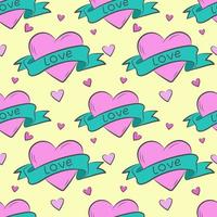 Vector pattern of cute illustrations for Valentine's Day, wedding, for websites and interfaces, mobile applications, postcards, wrapping paper, advertising.Vector pattern with hearts.
