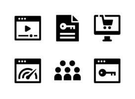 Simple Set of Digital Marketing Vector Solid Icons