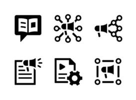 Simple Set of Digital Marketing Vector Solid Icons