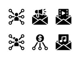 Simple Set of Digital Marketing Vector Solid Icons