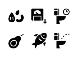 Simple Set of Diabetes Vector Solid Icons