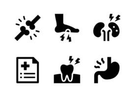 Simple Set of Diabetes Vector Solid Icons