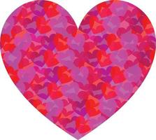 Valentines Day graphic with overlapping heart pattern vector