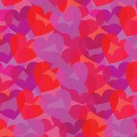 overlapping heart background vector pattern