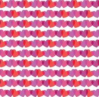 overlapping heart horizontal stripe vector pattern