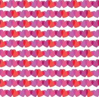 overlapping heart horizontal stripe vector pattern