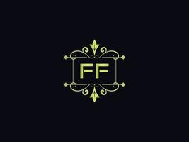 Modern Ff Logo Letter, Colorful Ff Luxury Logo Template vector