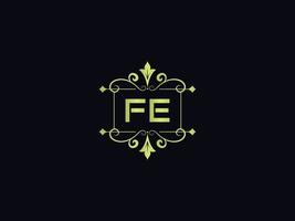 Modern Fe Logo Letter, Colorful FE Luxury Logo Template vector