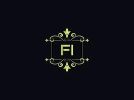 Modern Fi Logo Letter, Colorful Fi Luxury Logo Template vector