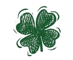 St. Patrick's Day, Retro Style Emblems leaf clover. vector