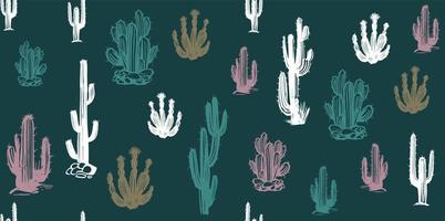 Cactus set hand drawn illustrations, vector