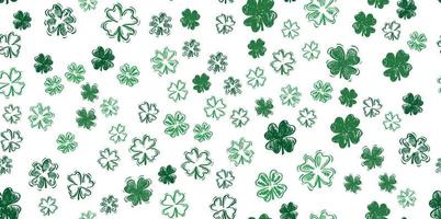 Saint Patricks Day, festive background with flying clover. vector