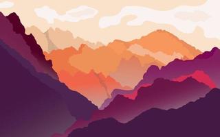 Mountains view abstract wallpaper and background vector