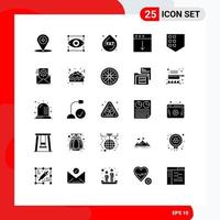 Solid Glyph Pack of 25 Universal Symbols of shield protect fat mac download Editable Vector Design Elements