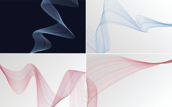 modern wave curve abstract presentation background Pack vector