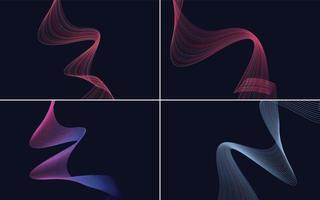 modern wave curve abstract presentation background Pack vector