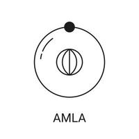Amla Exotic Fruit Icon Element for Web vector