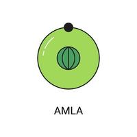 Amla Exotic Fruit Icon Element for Web vector