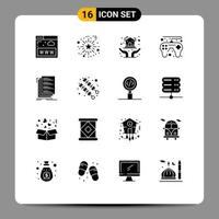paquete de iconos vectoriales de stock de 16 signos y símbolos de línea para compilar código controlador de juego manual elementos de diseño vectorial editables vector