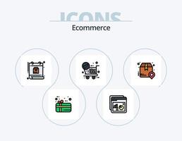 paquete de iconos llenos de línea de comercio electrónico 5 diseño de iconos. web. Marcos. sitio web. controlar. página vector