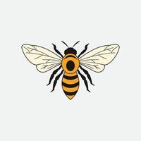 icono de diseño de ilustraciones de logotipo de abeja vector