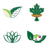 leaf vector illustration design icon logo