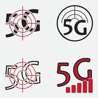 five g logo  vector illustrations