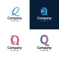 Letter Q Big Logo Pack Design Creative Modern logos design for your business vector