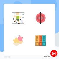 4 iconos creativos signos y símbolos modernos de accidente huevo estrategia médica pascua elementos de diseño vectorial editables vector