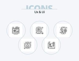Ux And Ui Line Icon Pack 5 Icon Design. dustbin. web link. check. web. hyperlink vector