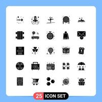 25 User Interface Solid Glyph Pack of modern Signs and Symbols of aim plumbing athlete plumber hose Editable Vector Design Elements