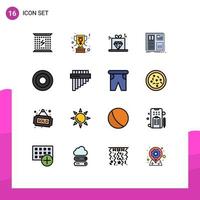 Set of 16 Modern UI Icons Symbols Signs for ui interface women sign grid rate Editable Creative Vector Design Elements