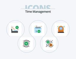 Time Management Flat Icon Pack 5 Icon Design. schedule. calendar. time. time. nutrition vector